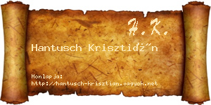 Hantusch Krisztián névjegykártya